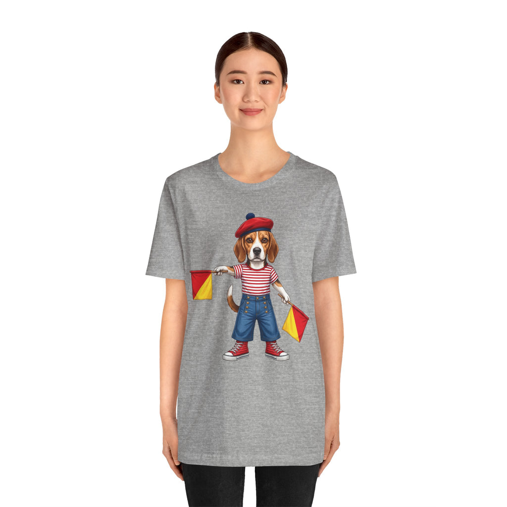 Beagle Semaphore Dog Unisex Tee Letter S — Dispatches from Australia