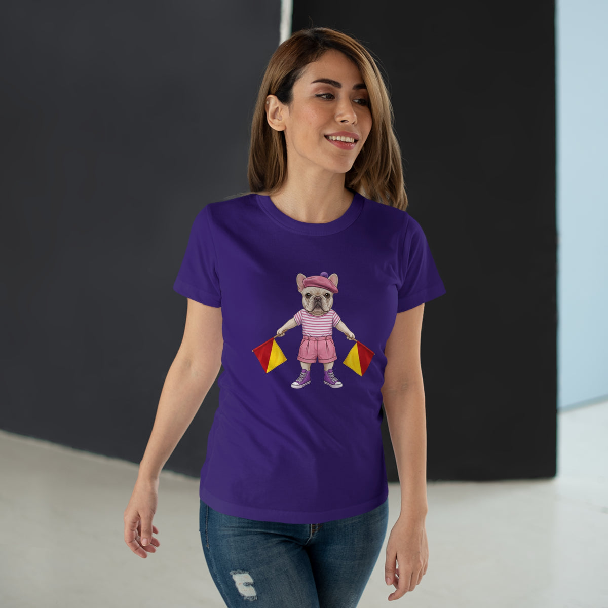 The Signal Frenchie: Semaphore Letter "M" Graphic Tee – Chic Analog Survival Wear