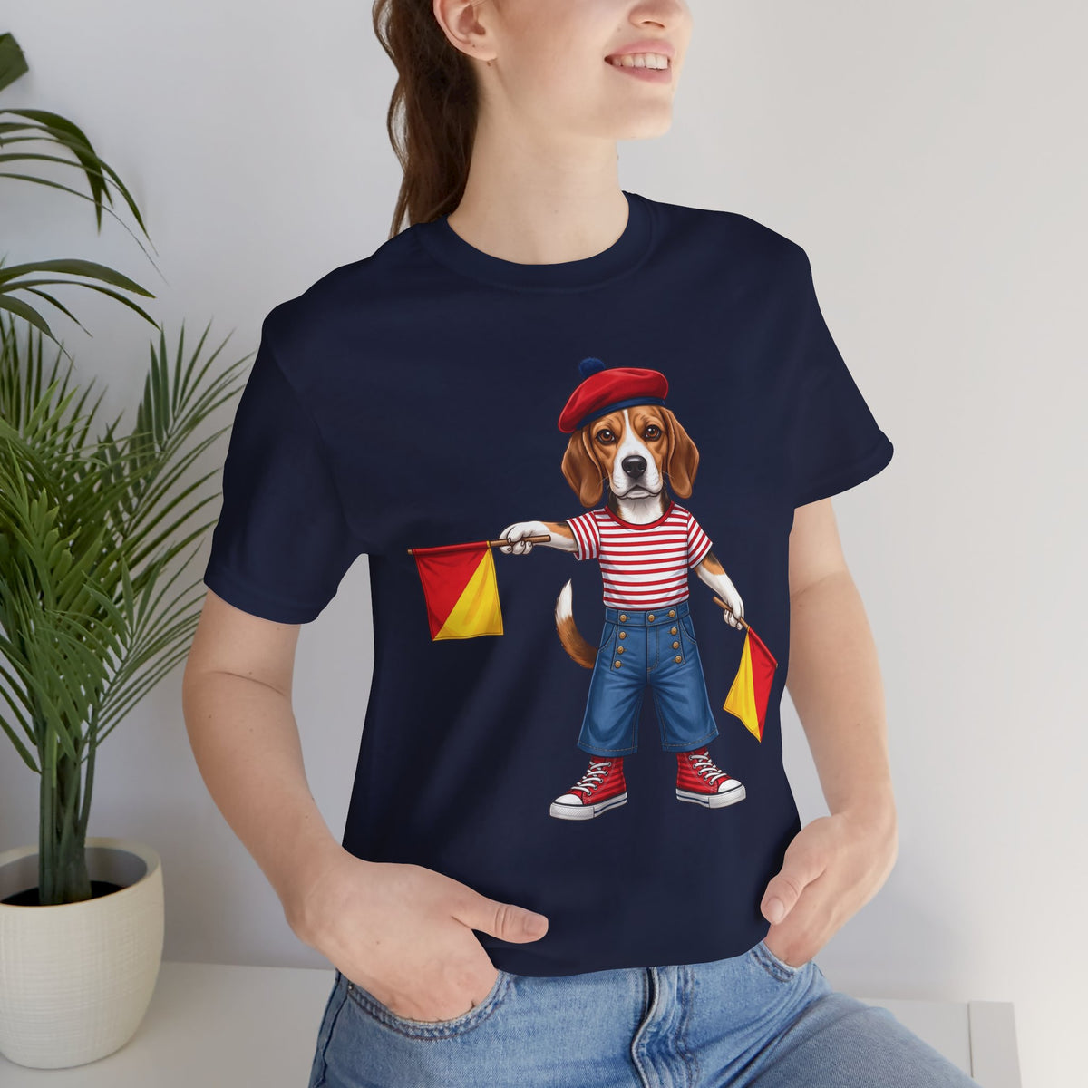 Beagle Semaphore Dog Unisex Tee Letter S — Dispatches from Australia