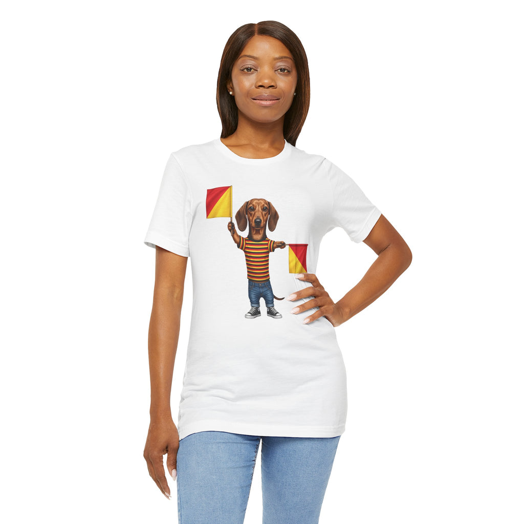Letter J Dachshund Graphic Unisex Tee – Dispatches from Australia Collection
