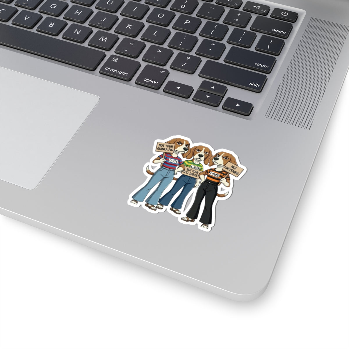 Not Your Test Subject — Beagle Freedom Protest Stickers