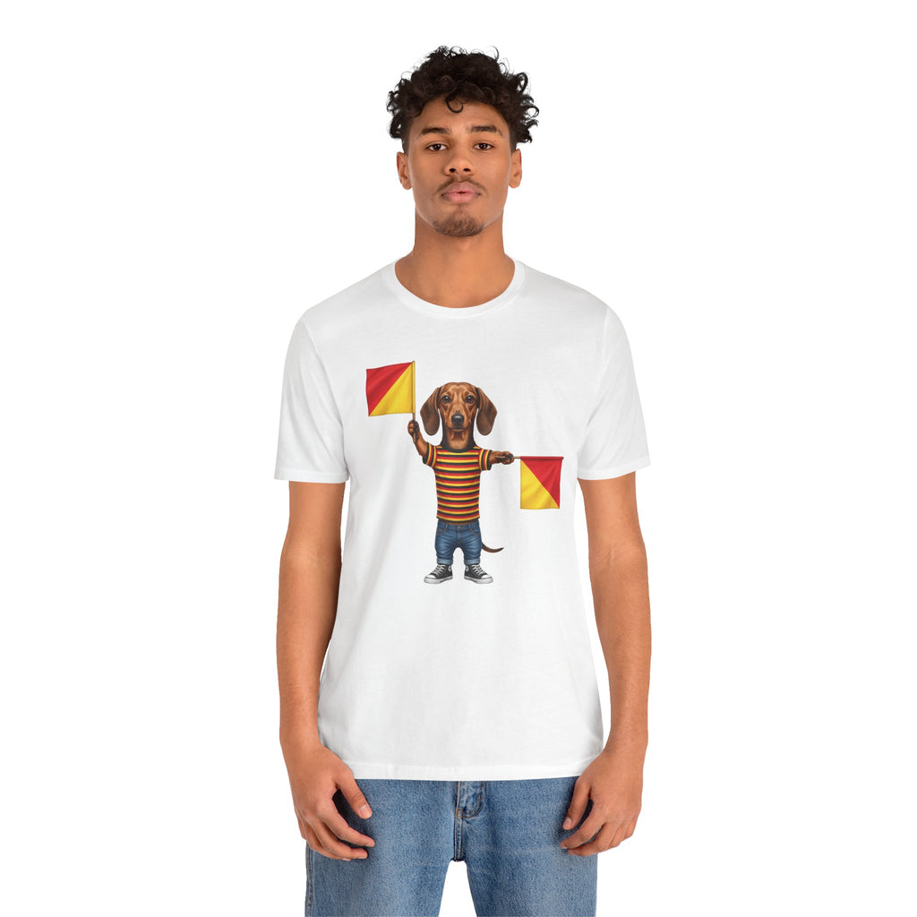 Letter J Dachshund Graphic Unisex Tee – Dispatches from Australia Collection