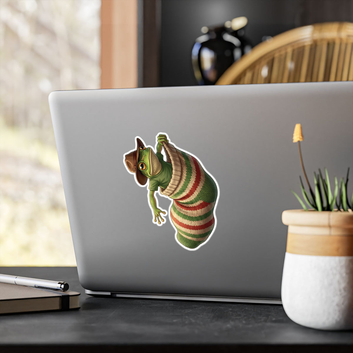 Frog in a Sock - Aussie Slang Kiss-Cut Vinyl Sticker