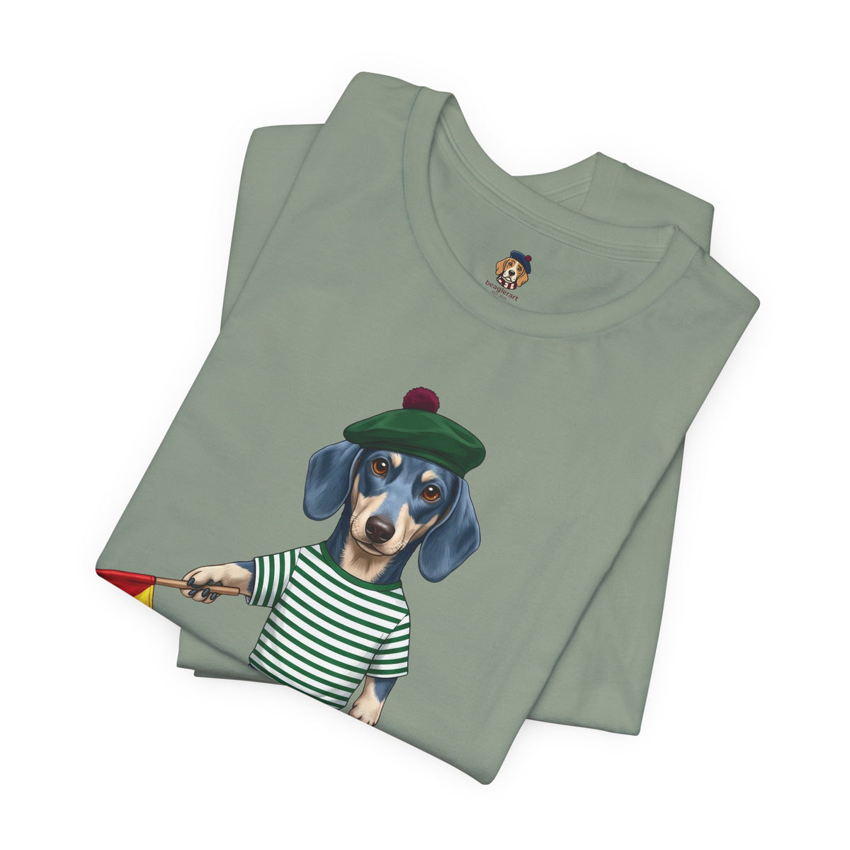 A is for Ayers Rock: Blue Dachshund Semaphore Graphic Tee