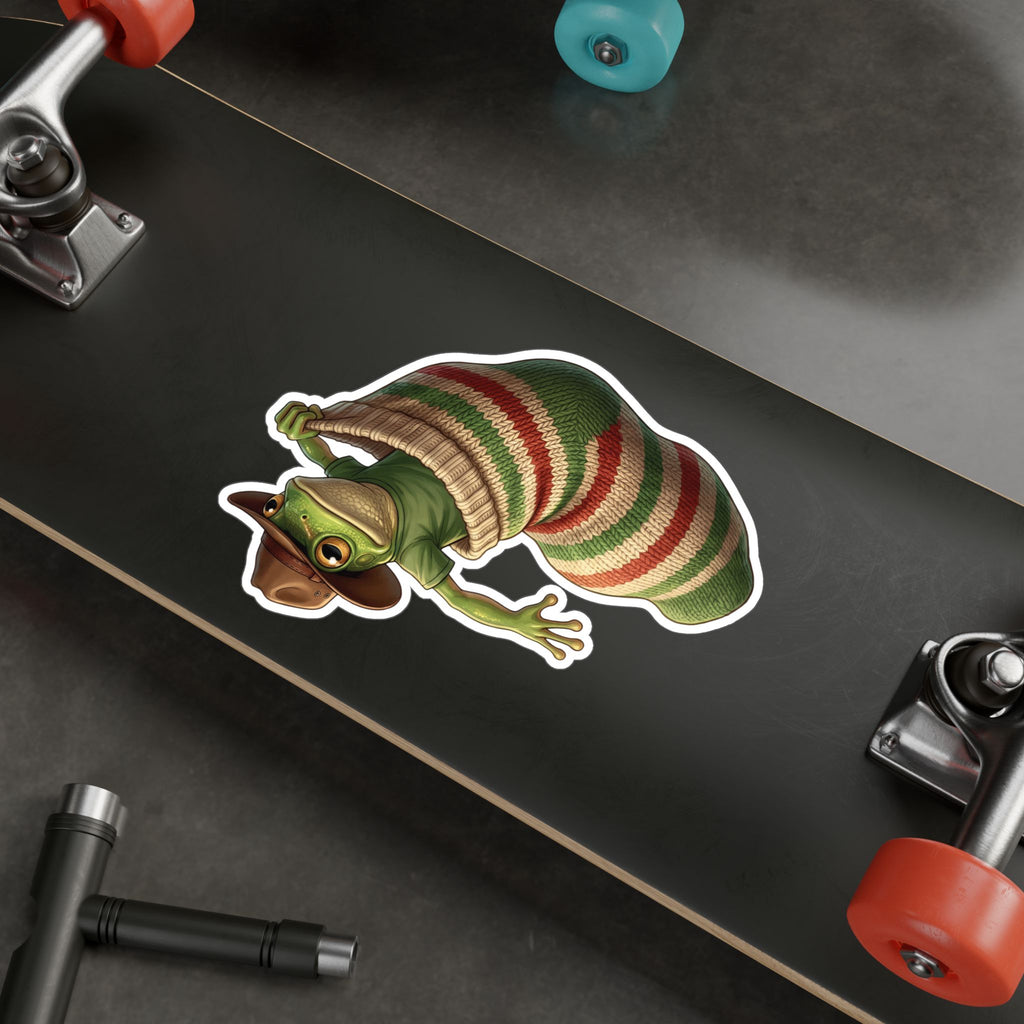 Frog in a Sock - Aussie Slang Kiss-Cut Vinyl Sticker