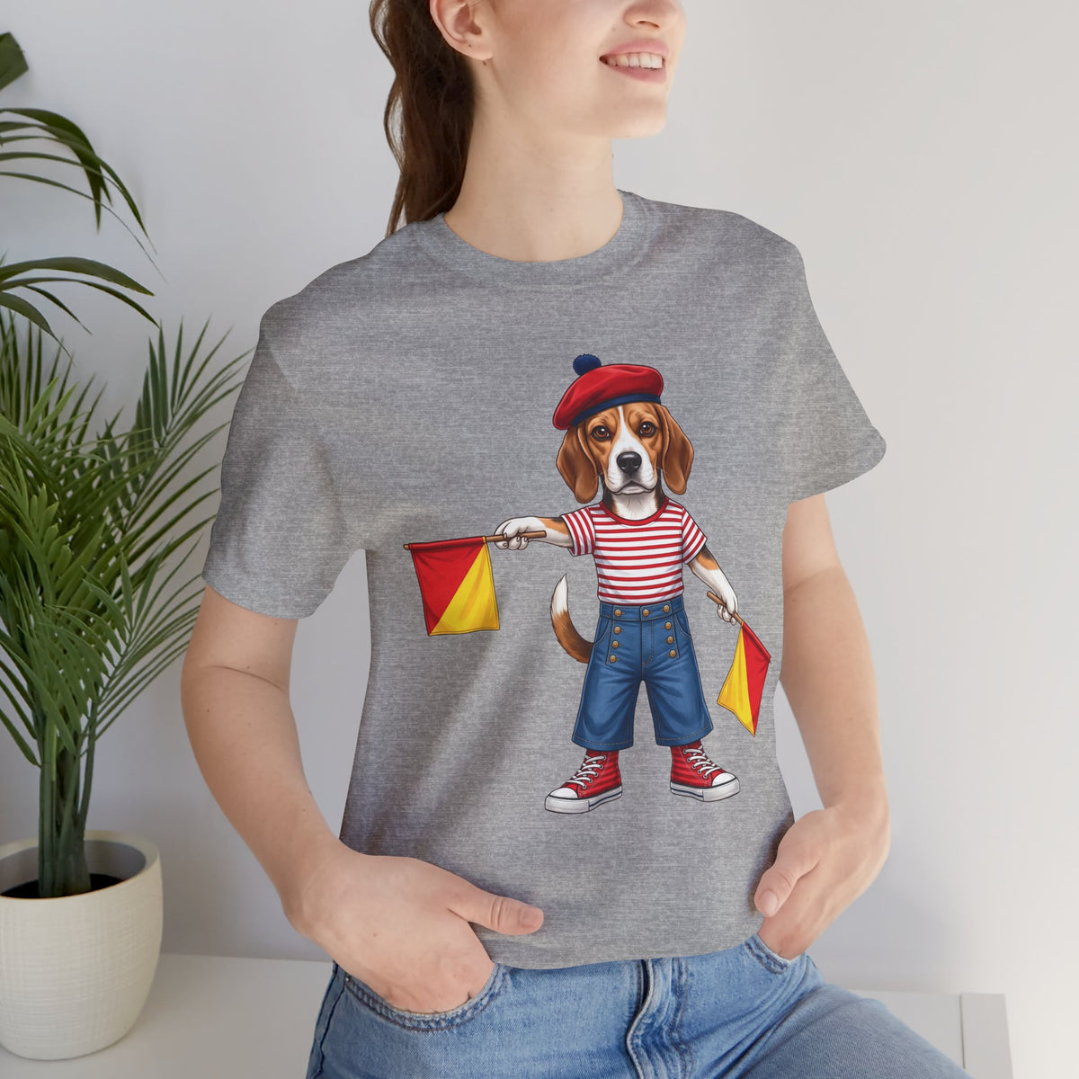 Beagle Semaphore Dog Unisex Tee Letter S — Dispatches from Australia