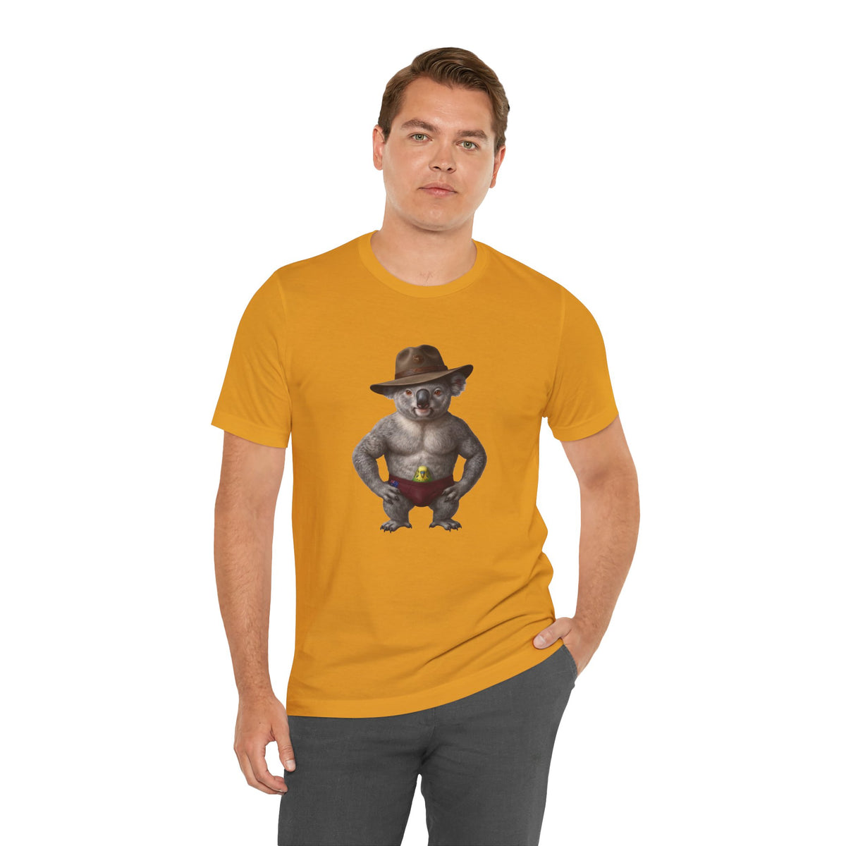 The Budgie Smuggler Koala Graphic Tee: Funny Aussie Slang Apparel