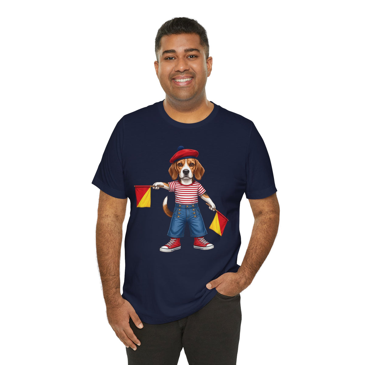Beagle Semaphore Dog Unisex Tee Letter S — Dispatches from Australia