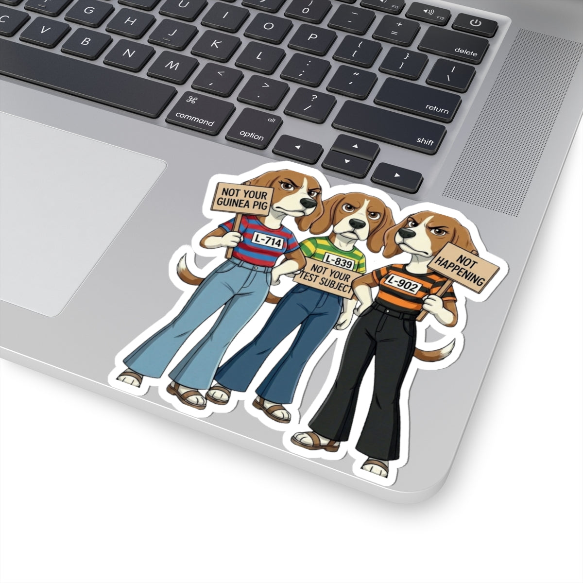Not Your Test Subject — Beagle Freedom Protest Stickers