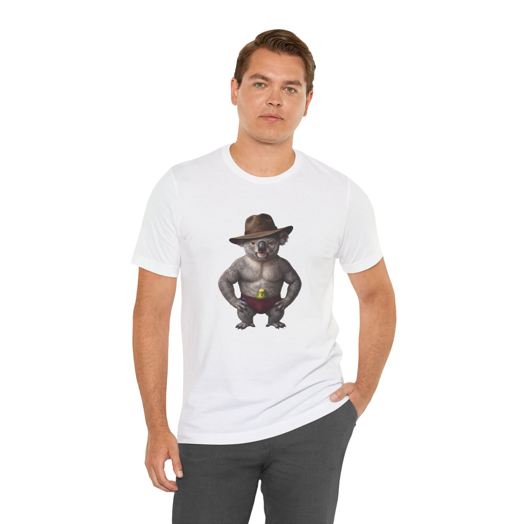 The Budgie Smuggler Koala Graphic Tee: Funny Aussie Slang Apparel