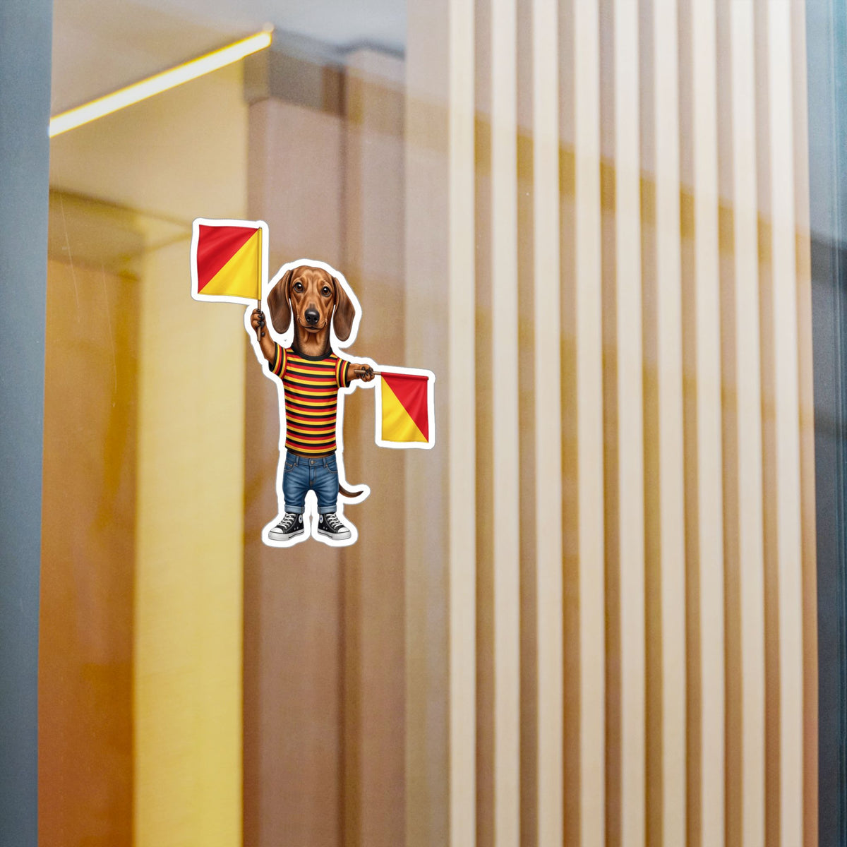Letter J Semaphore Dachshund Decal – Dispatches from Australia Sticker