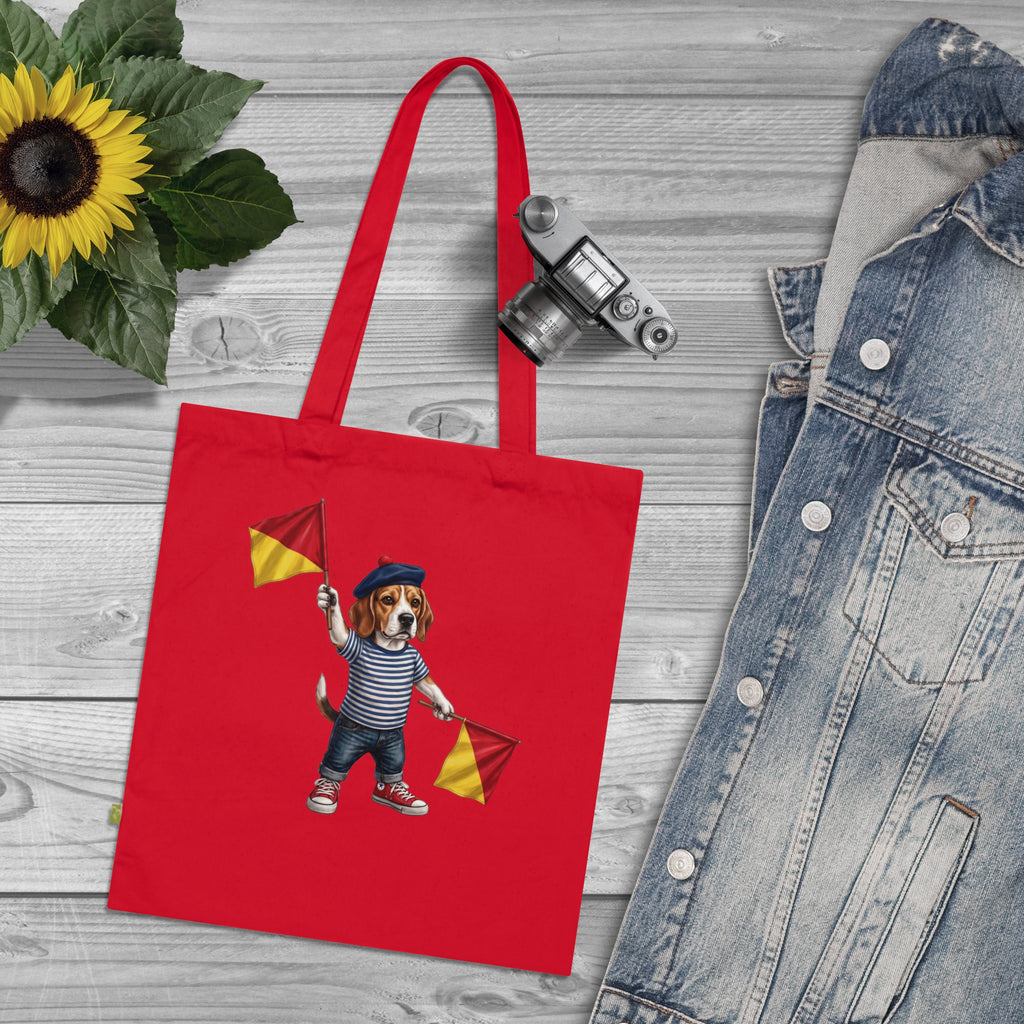 Semaphore Beagle ‘K’ Canvas Tote Bag – Dispatches from Australia Wild Follies Collection