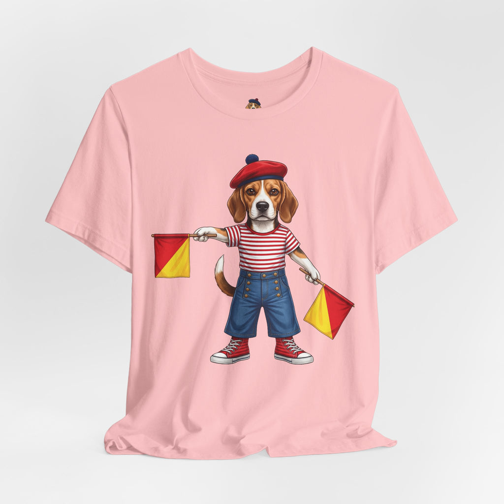 Beagle Semaphore Dog Unisex Tee Letter S — Dispatches from Australia