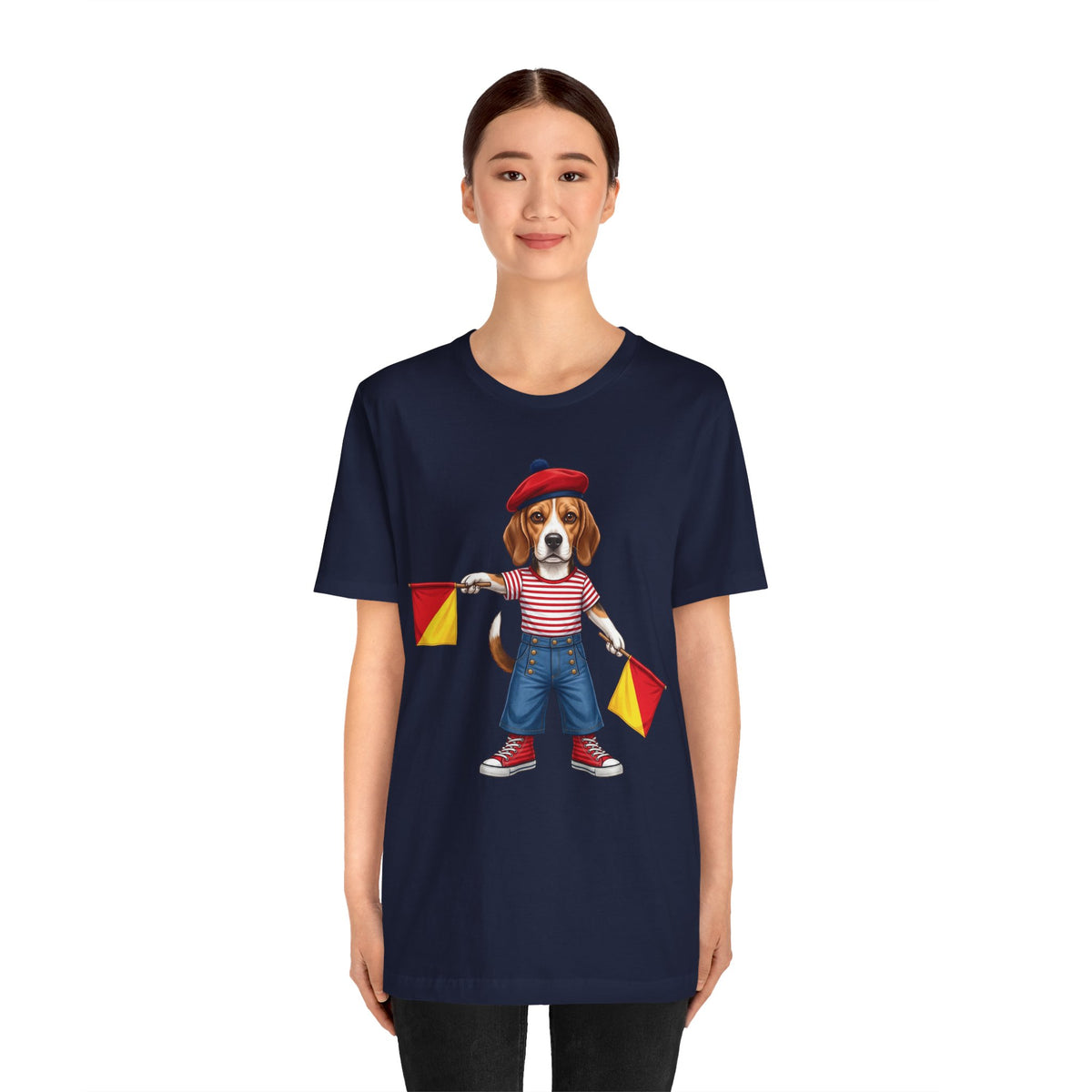 Beagle Semaphore Dog Unisex Tee Letter S — Dispatches from Australia