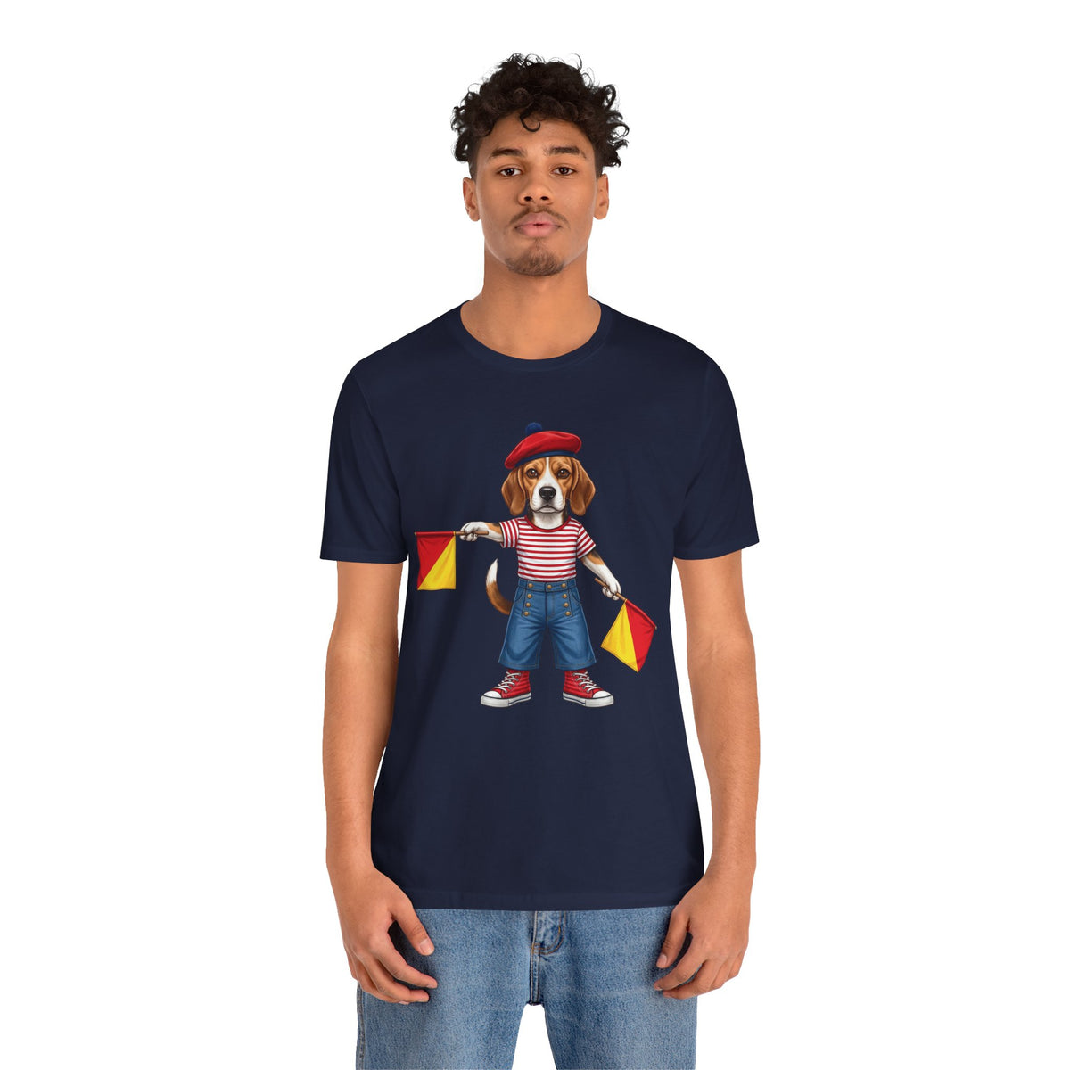 Beagle Semaphore Dog Unisex Tee Letter S — Dispatches from Australia