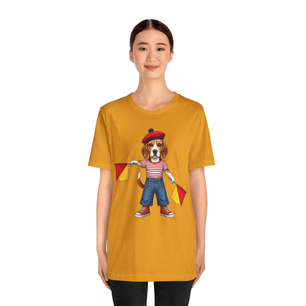 Beagle Semaphore Dog Unisex Tee Letter S — Dispatches from Australia