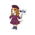 WTF Beagle Sticker — Kiss-Cut Vinyl