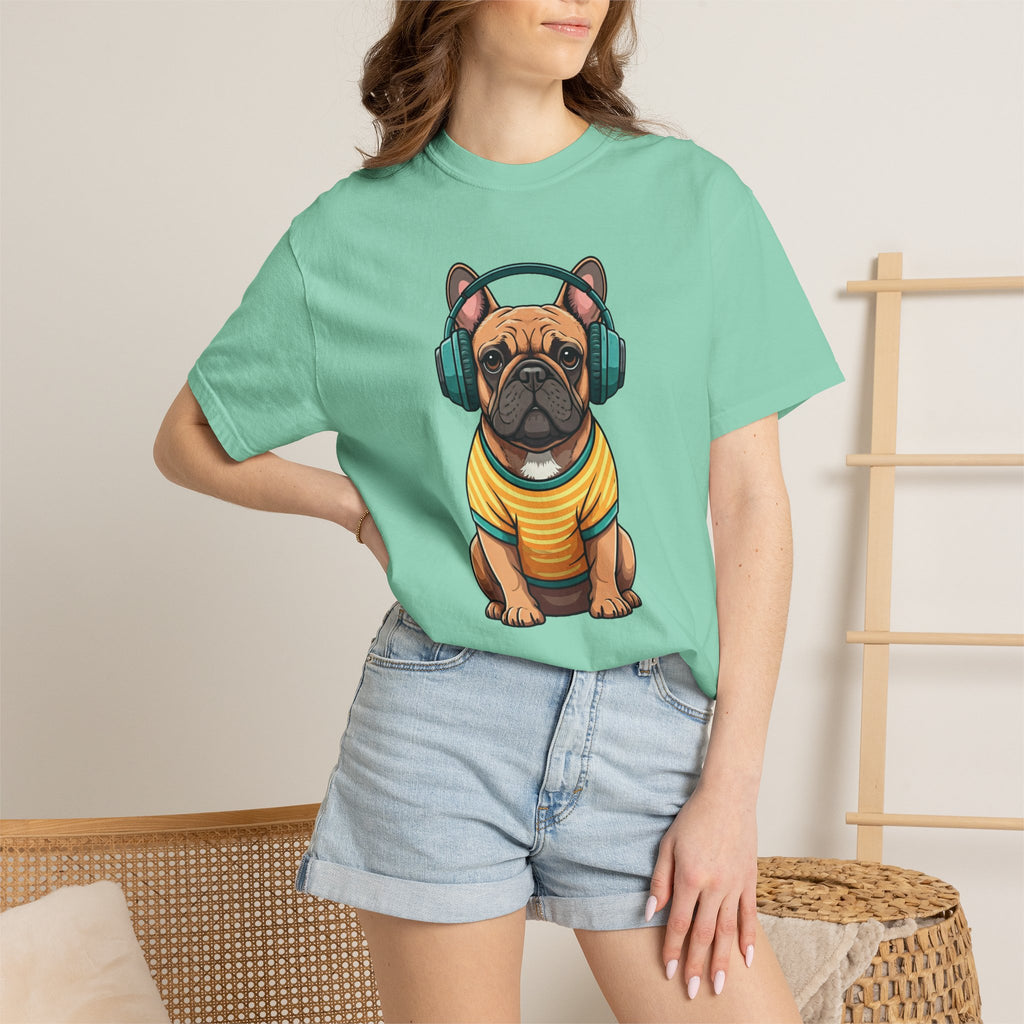 Unbothered Beats  - The Retro French Bulldog Tee