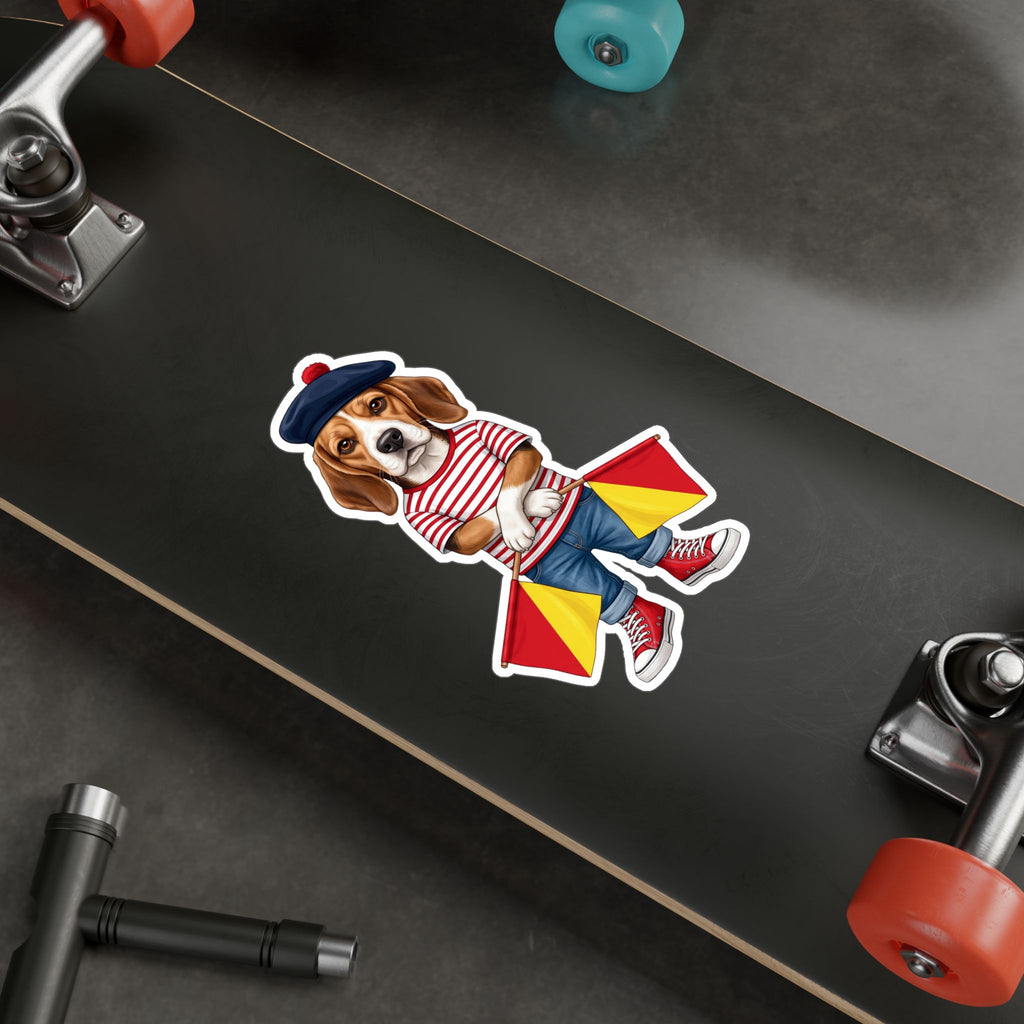 "Full Stop" Semaphore Hound Vinyl Sticker - Dispatches from Australia