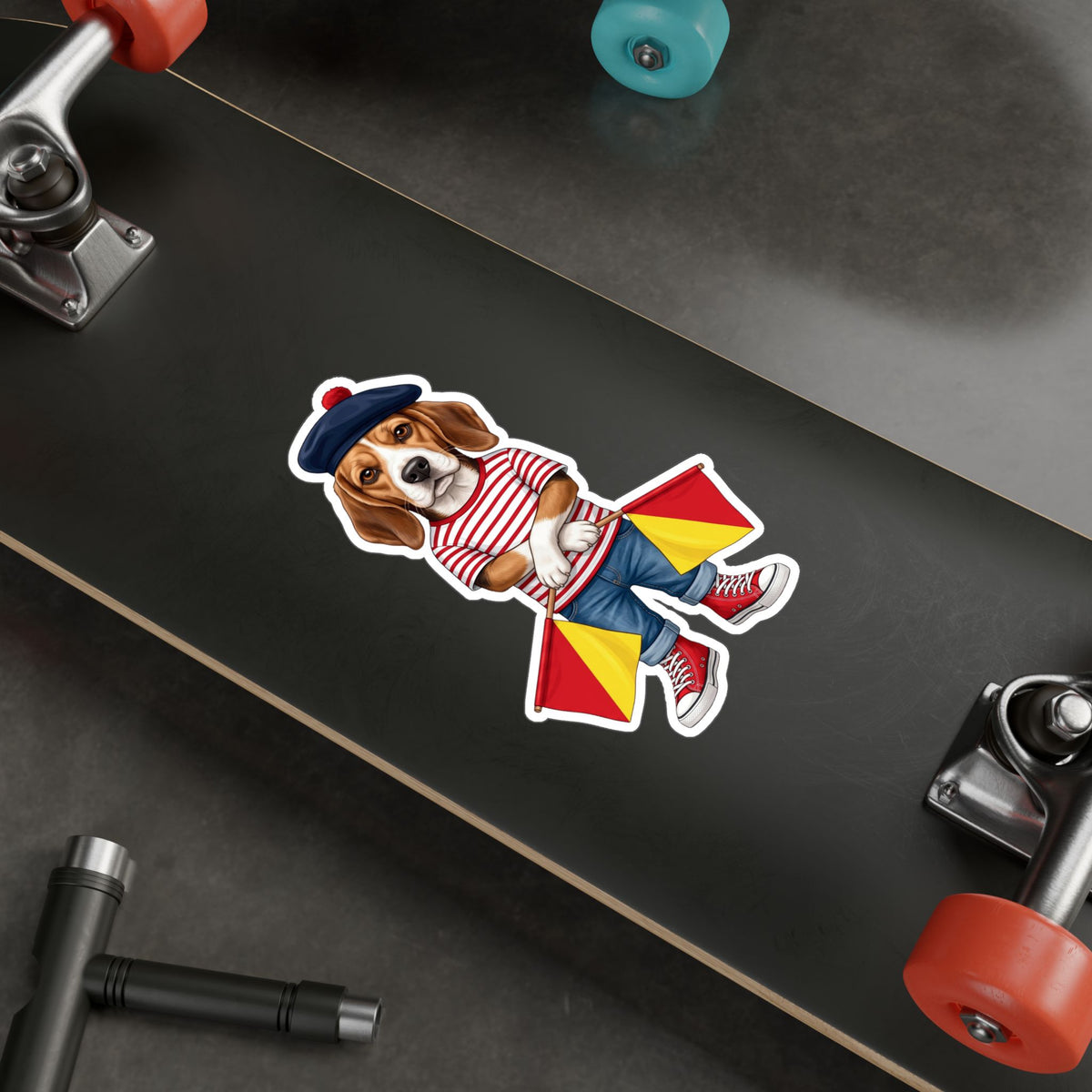 "Full Stop" Semaphore Hound Vinyl Sticker - Dispatches from Australia