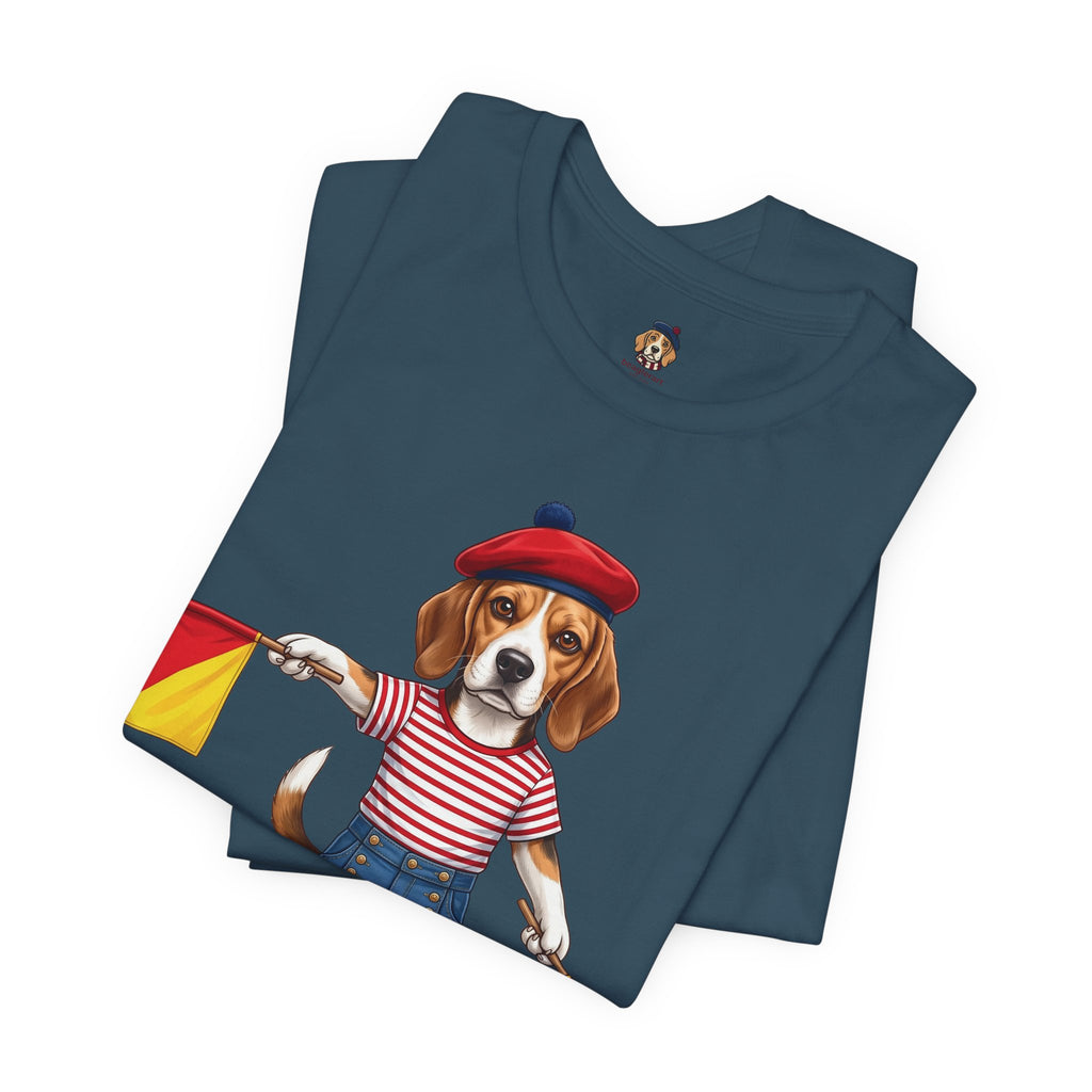 Beagle Semaphore Dog Unisex Tee Letter S — Dispatches from Australia
