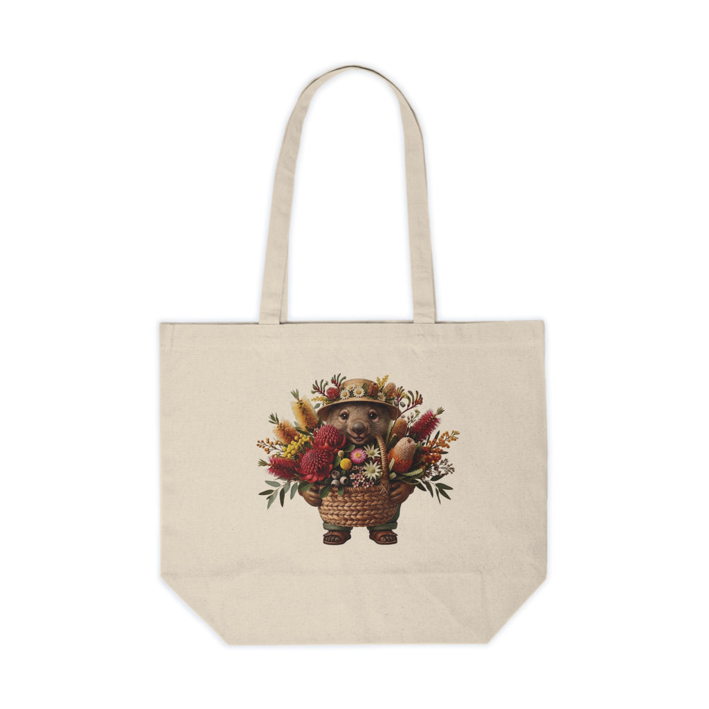 The Bush Gardener Wombat - Canvas Market Tote Bag