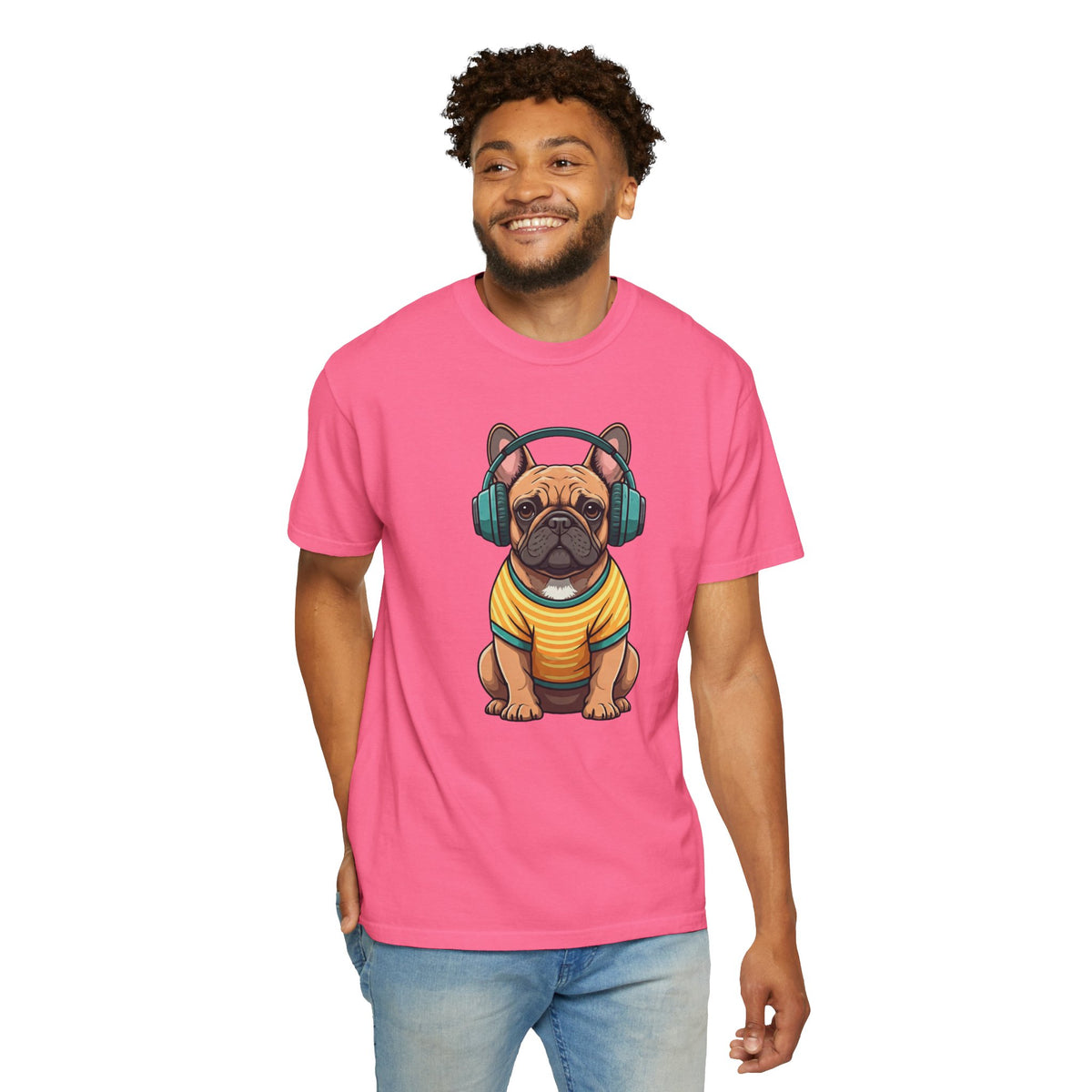 Unbothered Beats  - The Retro French Bulldog Tee
