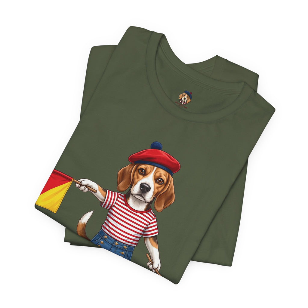 Beagle Semaphore Dog Unisex Tee Letter S — Dispatches from Australia