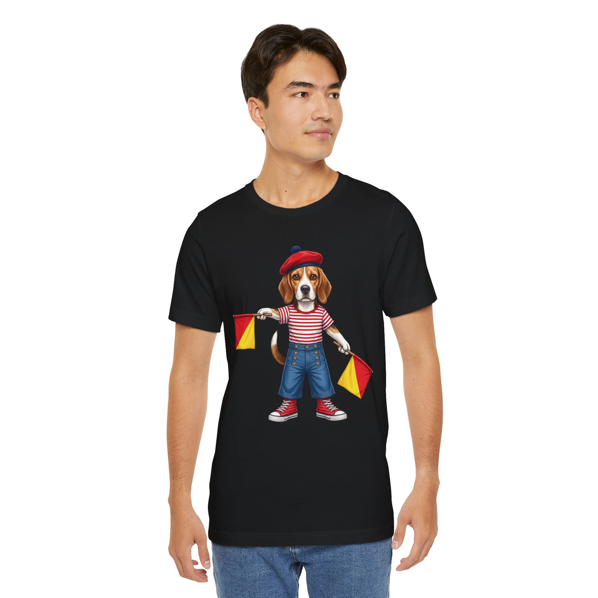 Beagle Semaphore Dog Unisex Tee Letter S — Dispatches from Australia