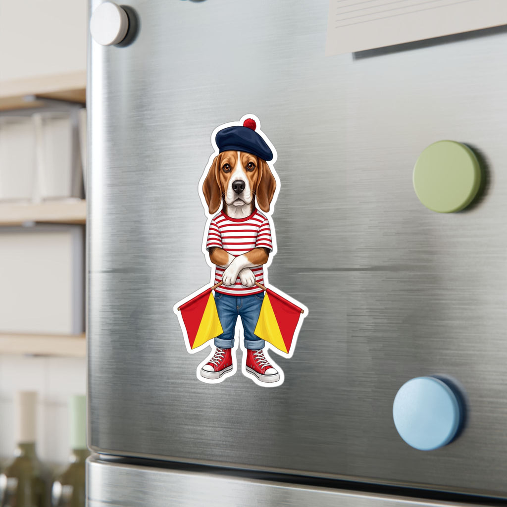 "Full Stop" Semaphore Hound Vinyl Sticker - Dispatches from Australia