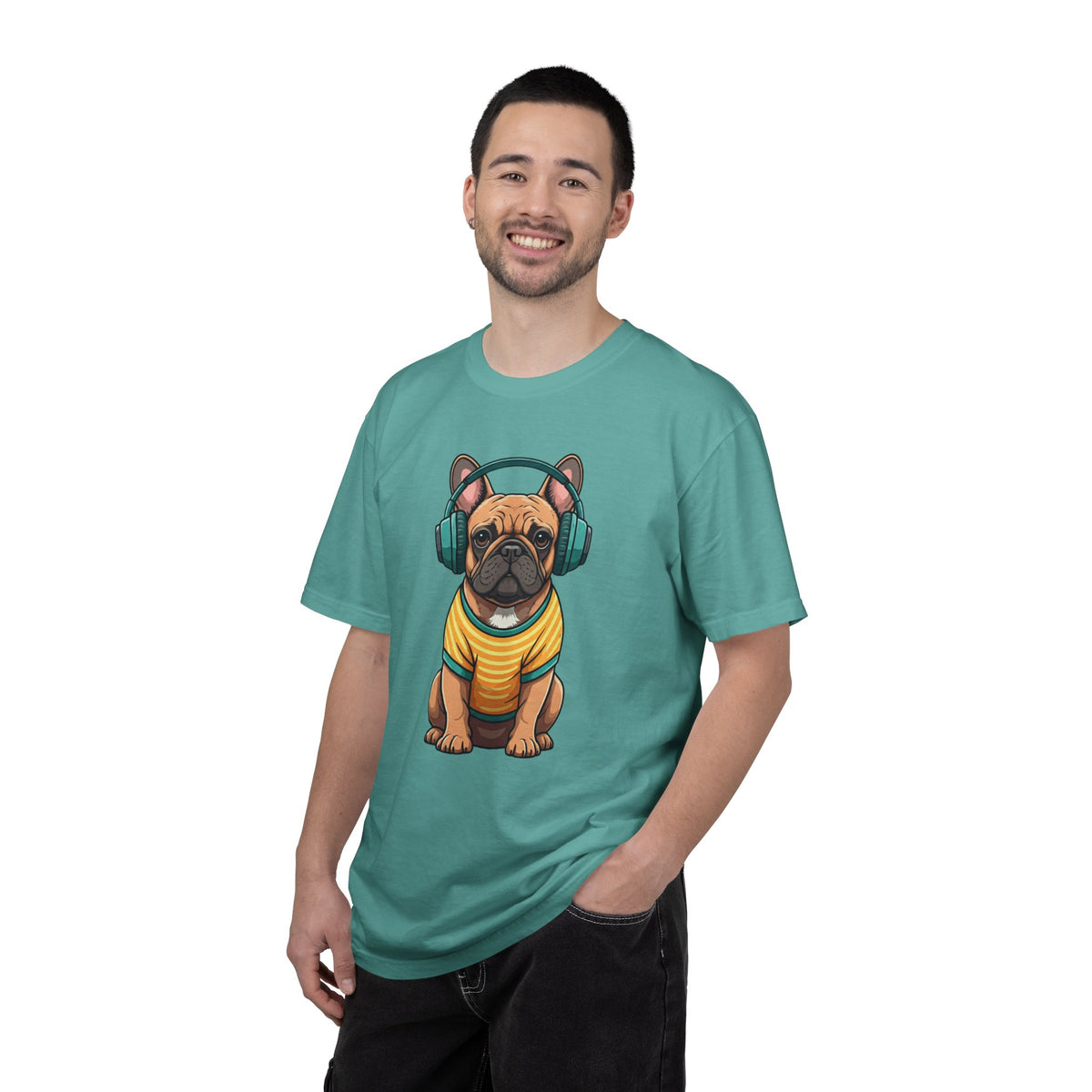 Unbothered Beats  - The Retro French Bulldog Tee
