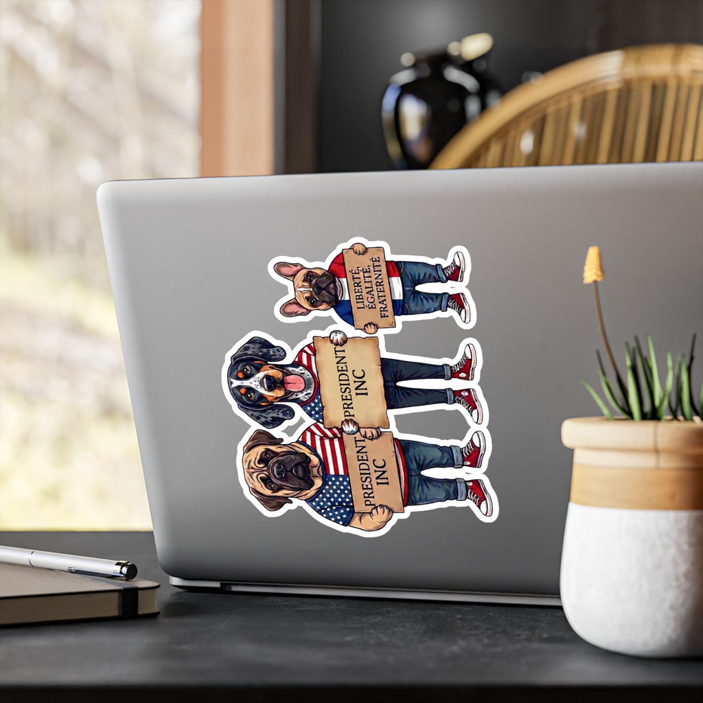 Public Office, Private Enterprise - Politico Canine Protest Sticker