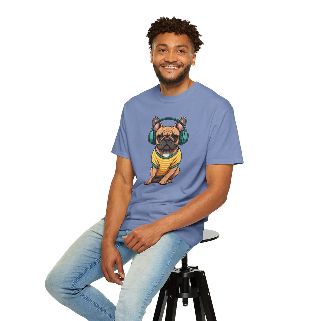 Unbothered Beats  - The Retro French Bulldog Tee
