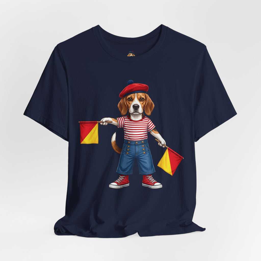 Beagle Semaphore Dog Unisex Tee Letter S — Dispatches from Australia