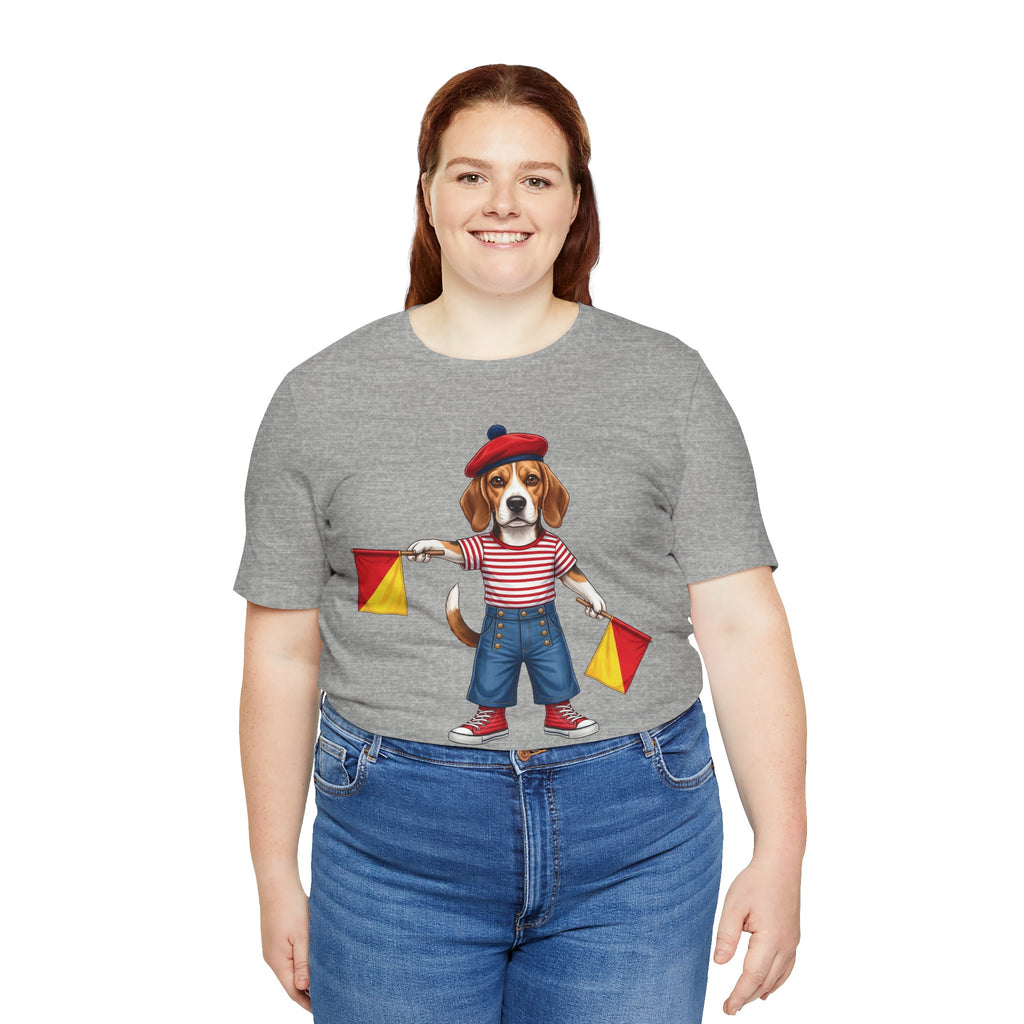 Beagle Semaphore Dog Unisex Tee Letter S — Dispatches from Australia