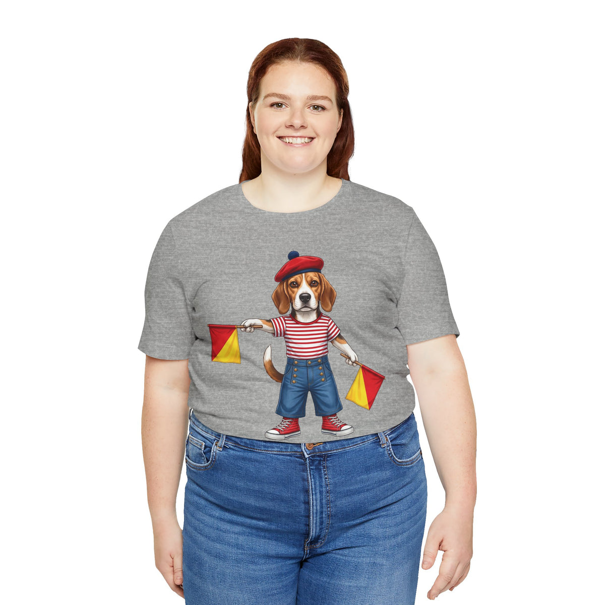 Beagle Semaphore Dog Unisex Tee Letter S — Dispatches from Australia