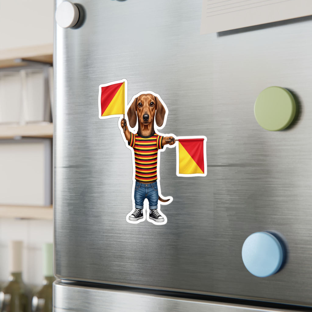 Letter J Semaphore Dachshund Decal – Dispatches from Australia Sticker