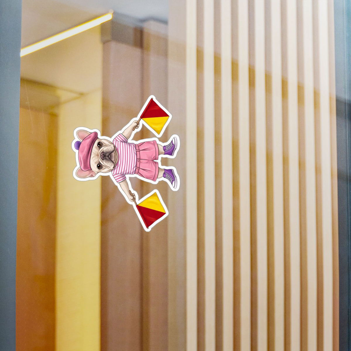 Semaphore Frenchie ‘A’ Kiss-Cut Vinyl Sticker | Wild Follies: Dispatches from Australia