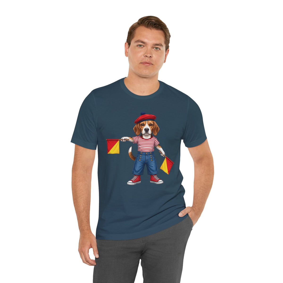 Beagle Semaphore Dog Unisex Tee Letter S — Dispatches from Australia